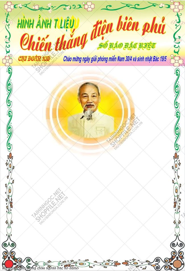 file vector bao tuong chau ngoan bac ho